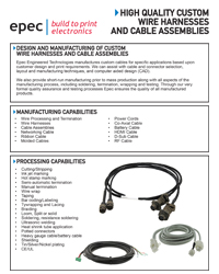 Cable Assemblies and Wire Harnesses - by Epec Engineered Technologies