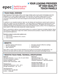 Custom Manufactured Touch Panels - by Epec Engineered Technologies