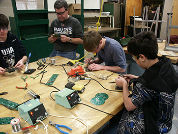 Atholton High School Mixed Robotics Club - Soldering Circuit Boards