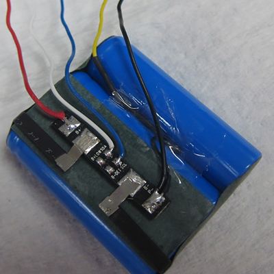 Battery Pack Showing Wiring of PCBA