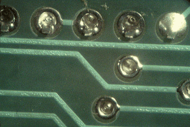 PCB - Wave Soldering Defects Sunken Joint