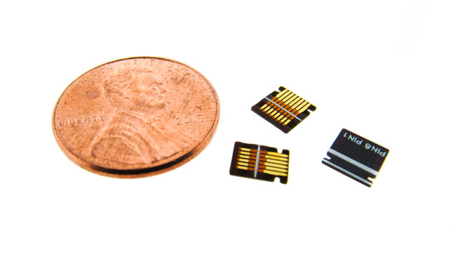 Flexible PCB Microcircuits Near a Penny