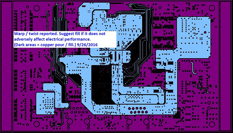 Internal layer for a SMT PCB