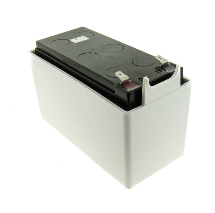 Example of a lead acid battery pack inside a plastic enclosure