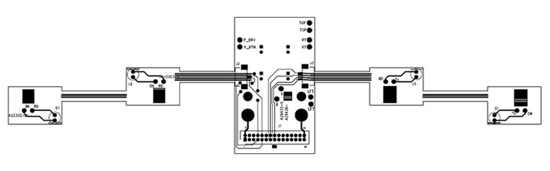 Rigid PCB and wire assembly to flexible PCB