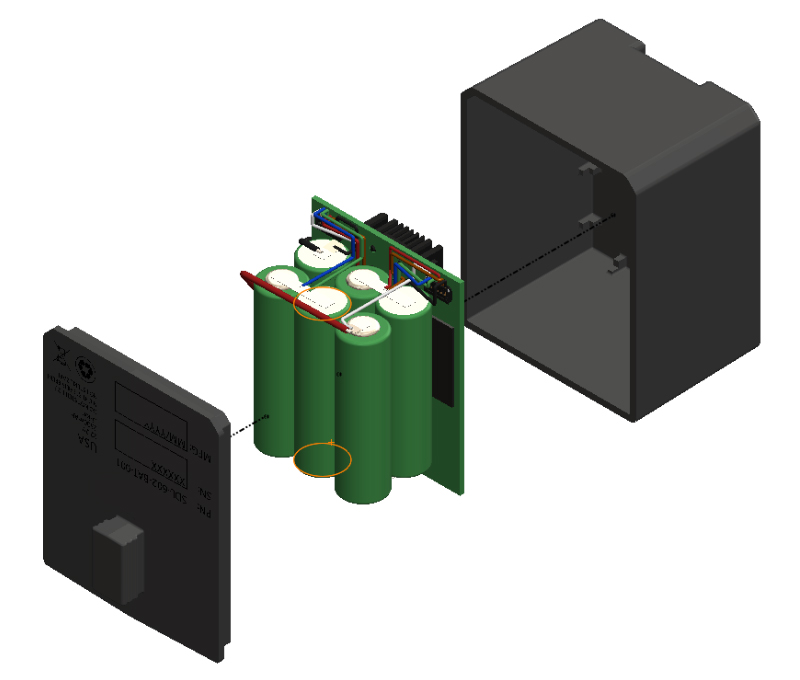 Solidworks 3D Rendering Battery Pack
