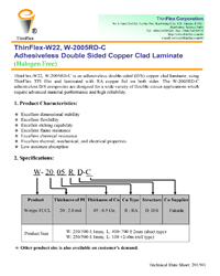 ThinFlex-W22 ThinFlex-W-2005RD-C Datasheet