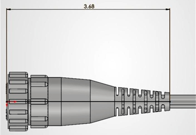 Cable Overmolded Strain Relief Dimensions