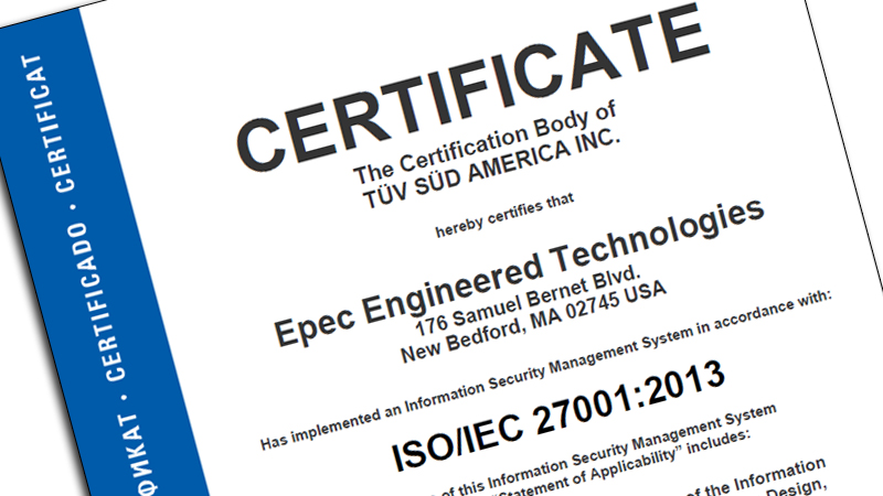 Epec ISO/IEC 27001:2013 Certification