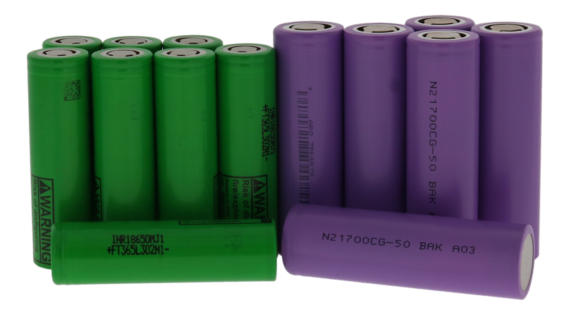 Lithium Battery Cell Models 21700 And 18650
