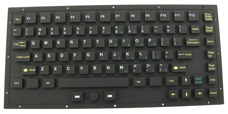 Mil Qualified QWERTY Silicone Keypad