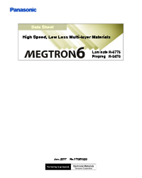 Panasonic MEGTRON6 - Laminate R-5775 - Prepreg R-5670 - 50GHz
