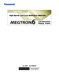 Panasonic MEGTRON6 - Laminate R-5775 - Prepreg R-5670
