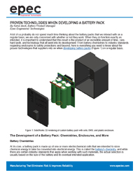 Proven Technologies When Developing a Battery Pack